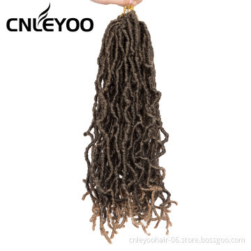 Wholesale New 14 Inch Short Faux Loc Cheap 21 Roots Nu Lock Pre-Looped Braids Crochet Hair For Gifts